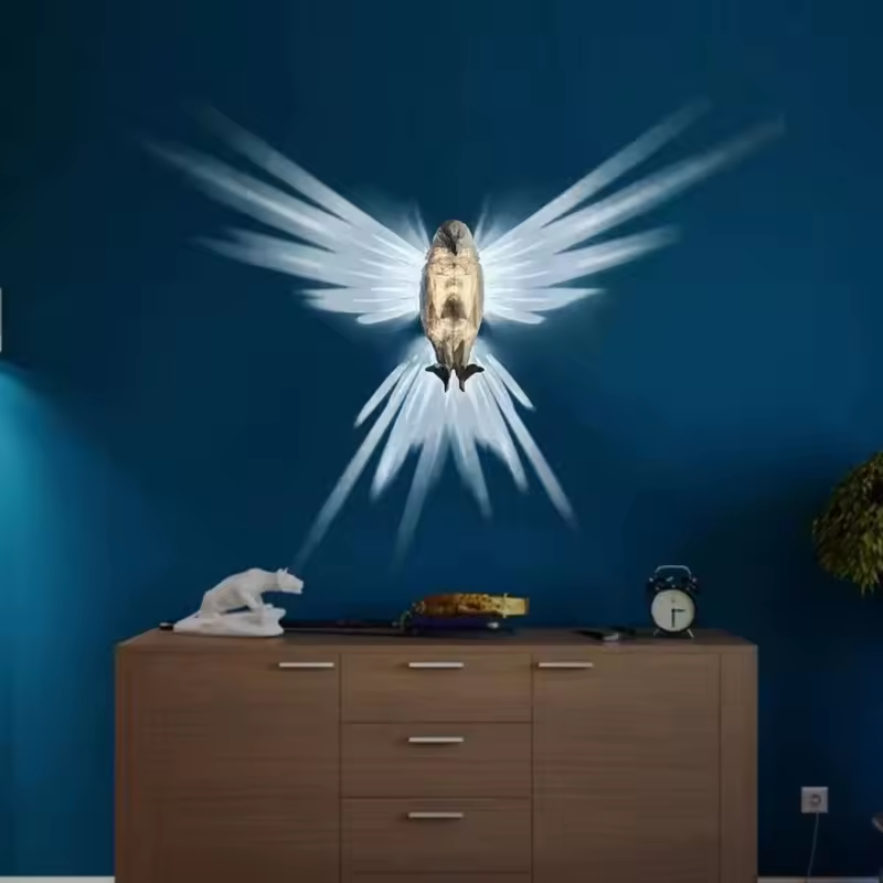 lámpara de pared con impresión 3D de resina águila