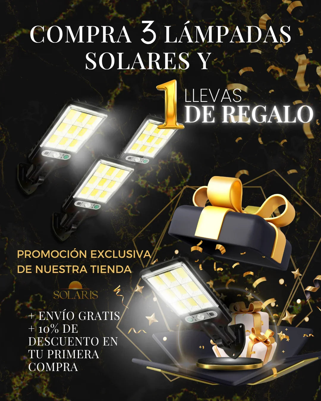 Luz Solar LED FA-526 con Mando  – 108 COB  con Control Remoto y Sensor de movimiento | Envío Gratis + Paga al Recibir