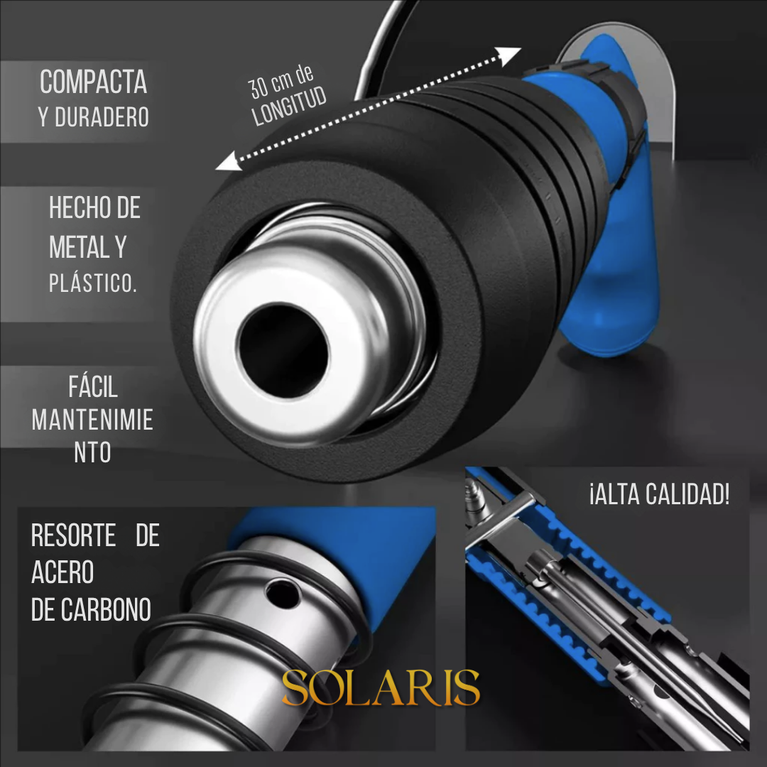 Pistola de clavos con accesorios