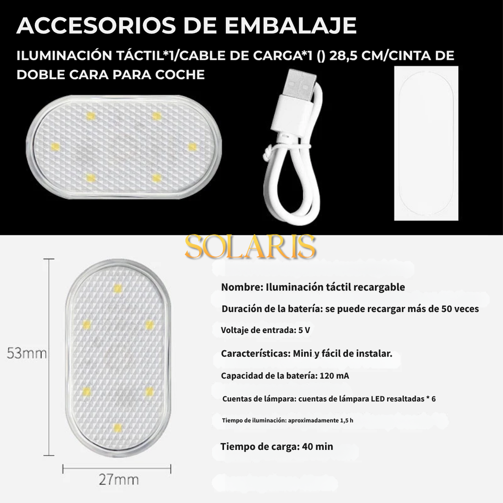 Luz led RGB con bateria
