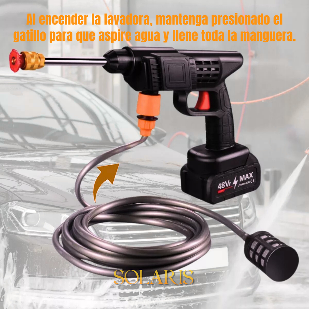 Pistola de Alta Presión Profesional Portátil con Doble Batería – Potencia y Movilidad Total
