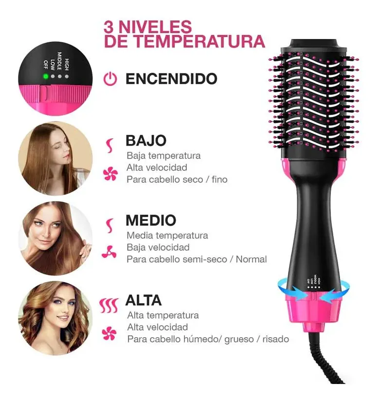 Cepillo Alisador 3 en 1