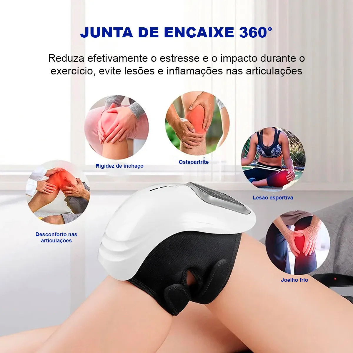 Masajeador de rodilla infrarrojo con terapia de calor y luz roja