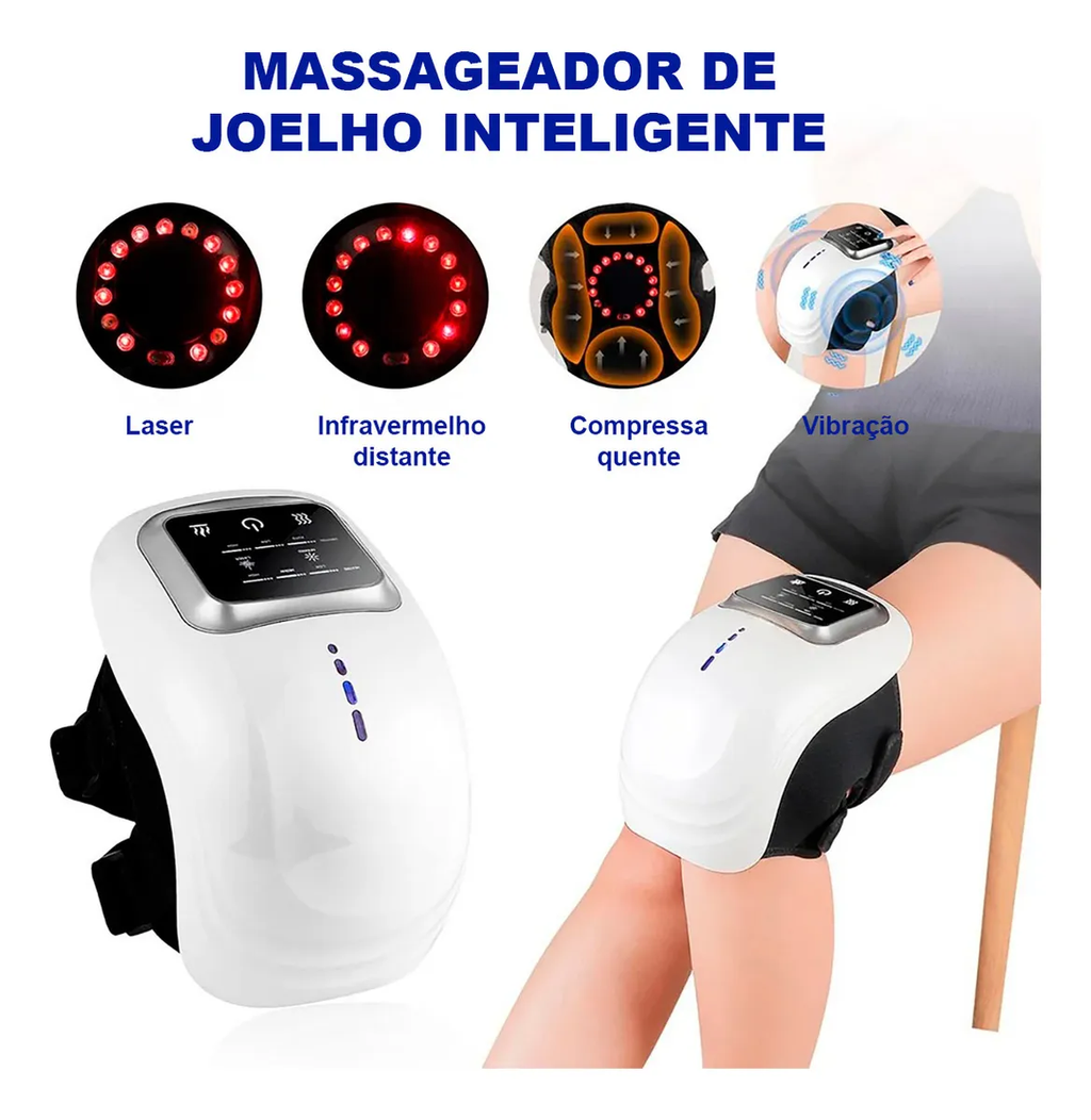Masajeador de rodilla infrarrojo con terapia de calor y luz roja