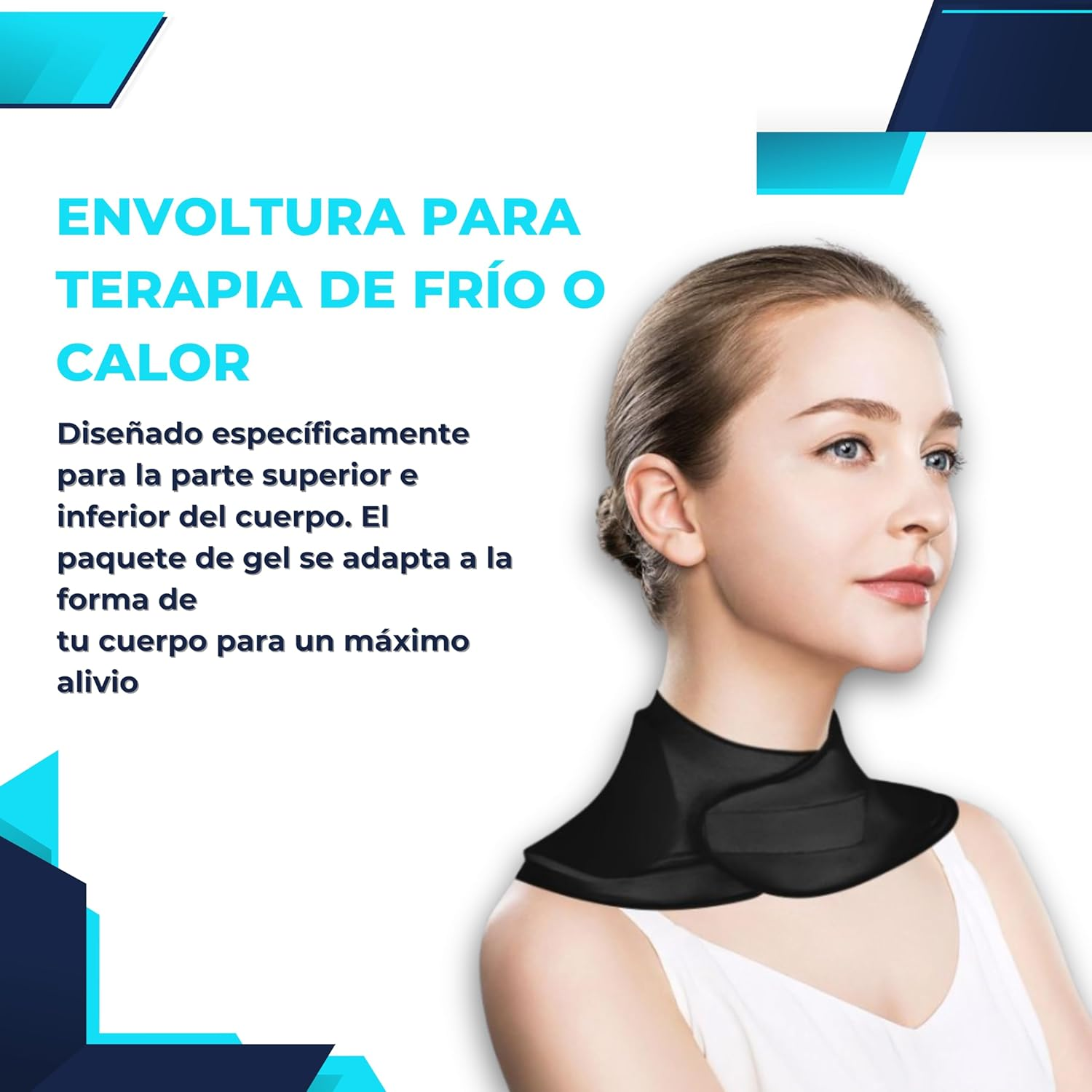 Almohadilla de gel reutilizable para cuello frío y calor