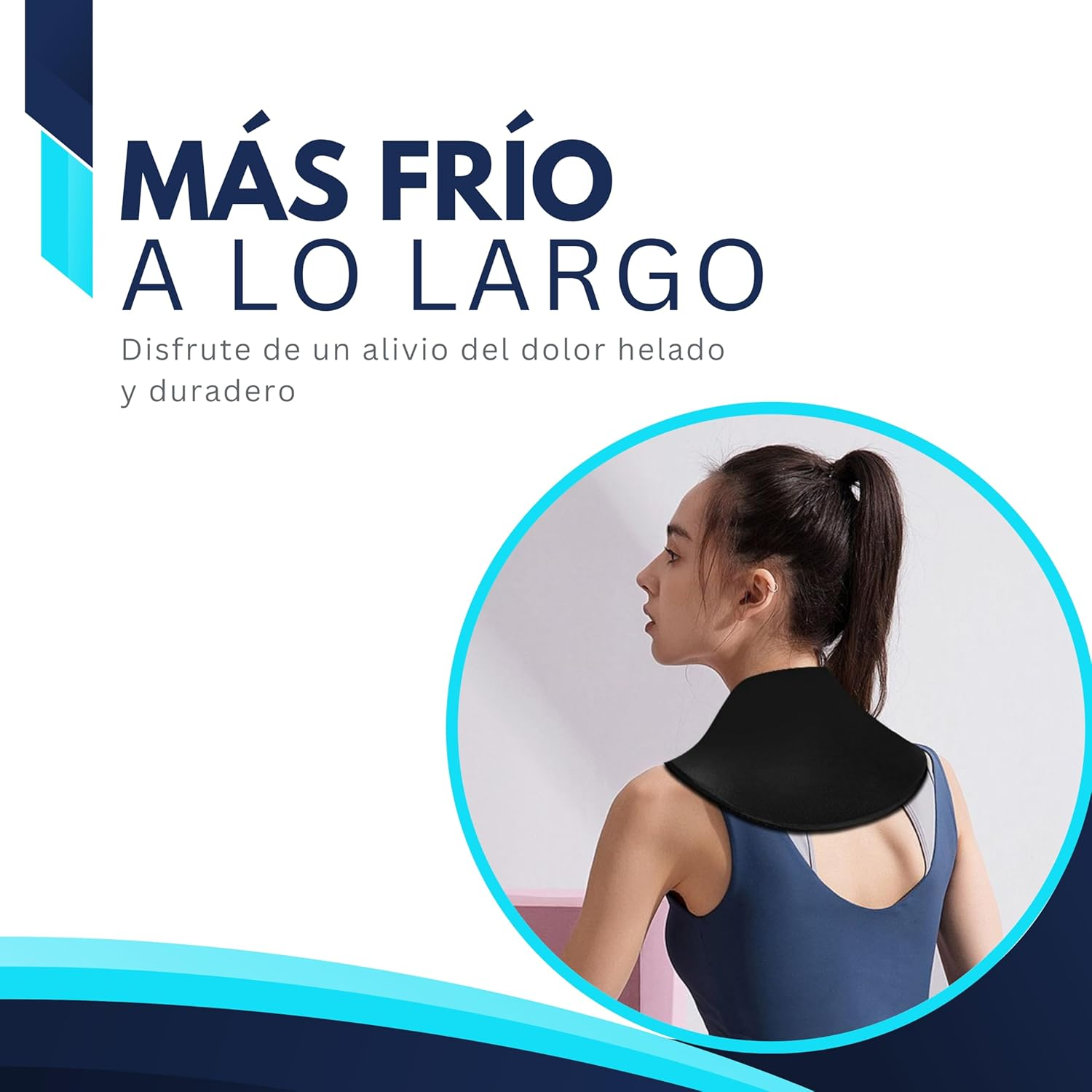 Almohadilla de gel reutilizable para cuello frío y calor