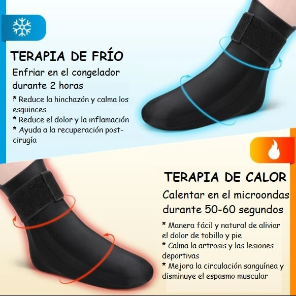 Calcetín de terapia de frío y calor de Gel reutilizable