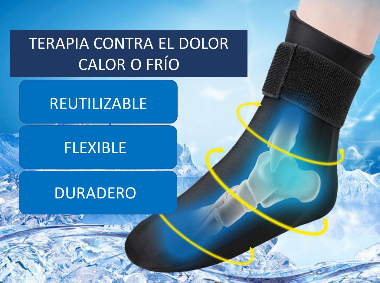 Calcetín de terapia de frío y calor de Gel reutilizable