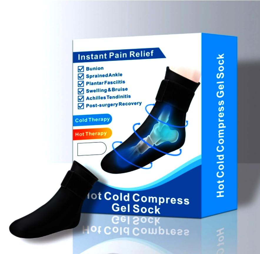 Calcetín de terapia de frío y calor de Gel reutilizable