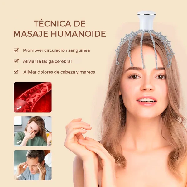 Masajeador de cabeza eléctrico inalámbrico