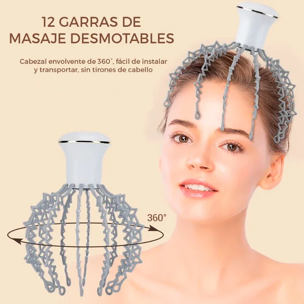 Masajeador de cabeza eléctrico inalámbrico