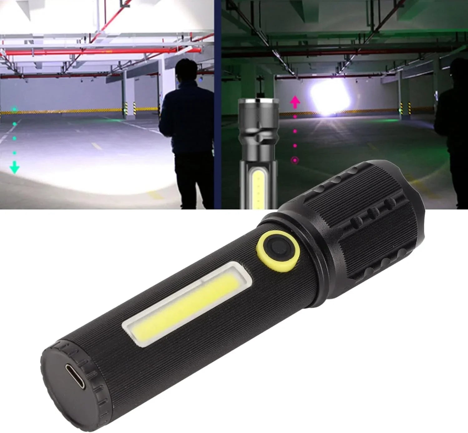 Linterna led con zoom 3modo