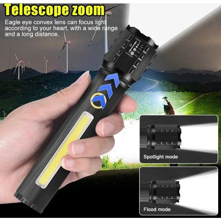 Linterna led con zoom 3modo