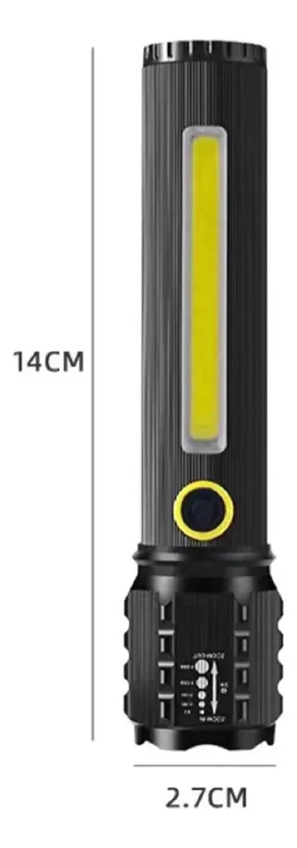 Linterna led con zoom 3modo
