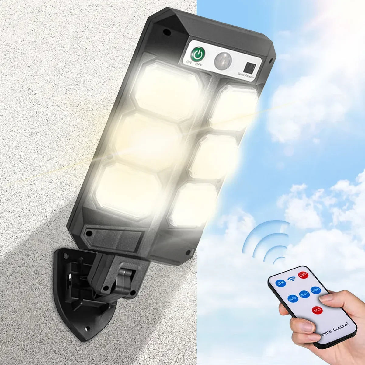 🔆 Luz Solar de Pared con Mando – 72 LED Súper Potente con Control Remoto y Sensor de movimiento | Envío Gratis + Paga al Recibir