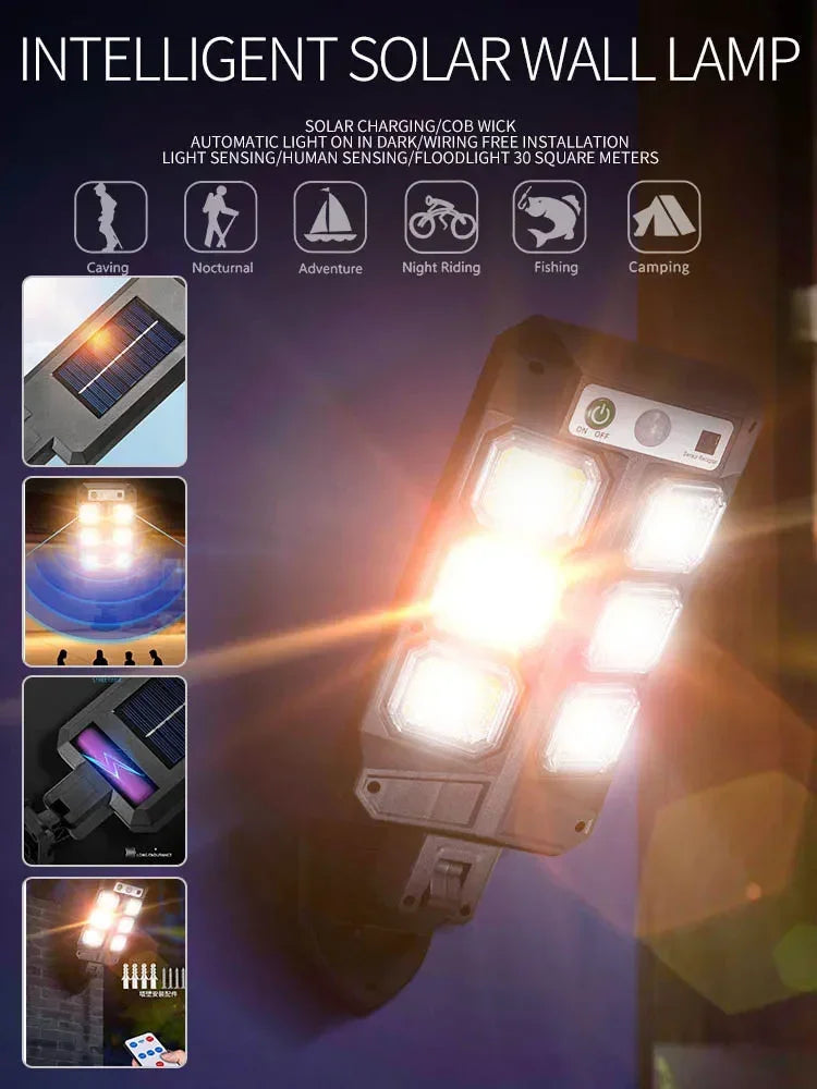 🔆 Luz Solar de Pared con Mando – 72 LED Súper Potente con Control Remoto y Sensor de movimiento | Envío Gratis + Paga al Recibir