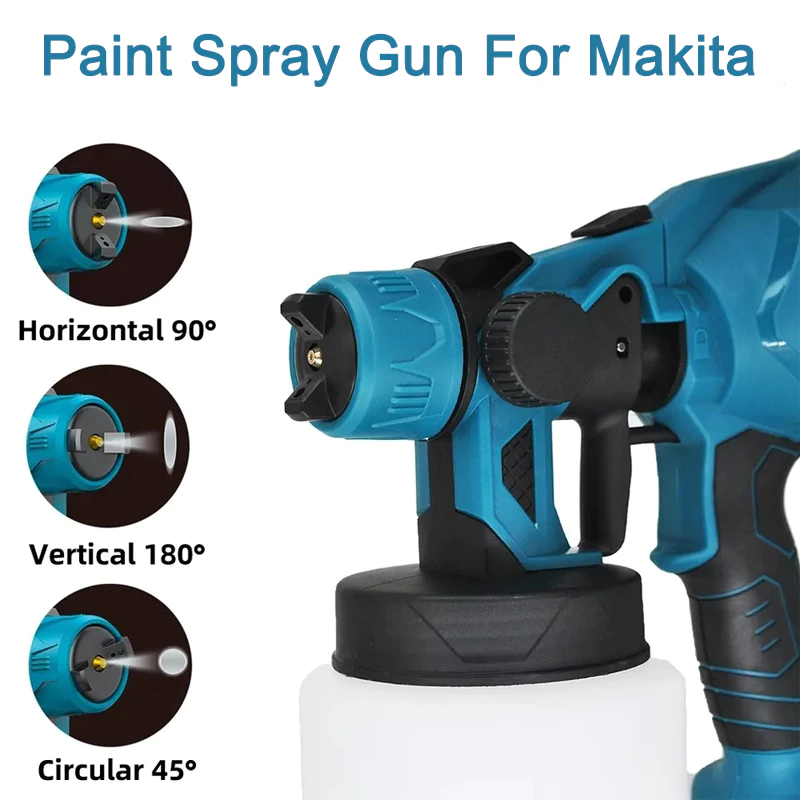 Pistola para pintar eléctrica inalámbrica con doble batería