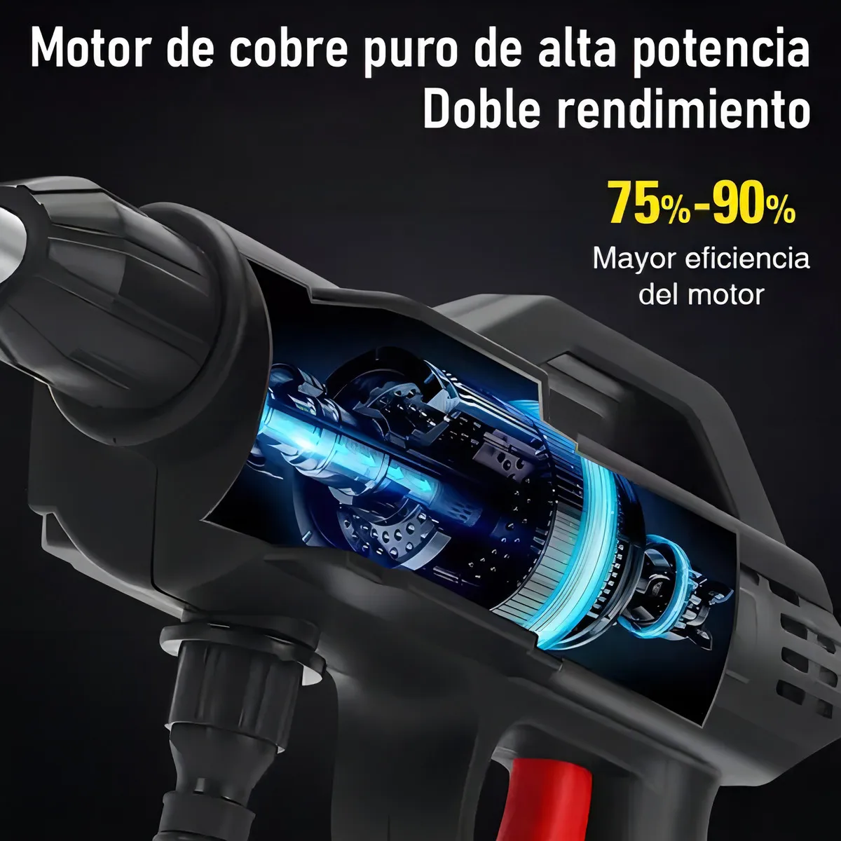 Pistola de Alta Presión Profesional Portátil con Doble Batería – Potencia y Movilidad Total