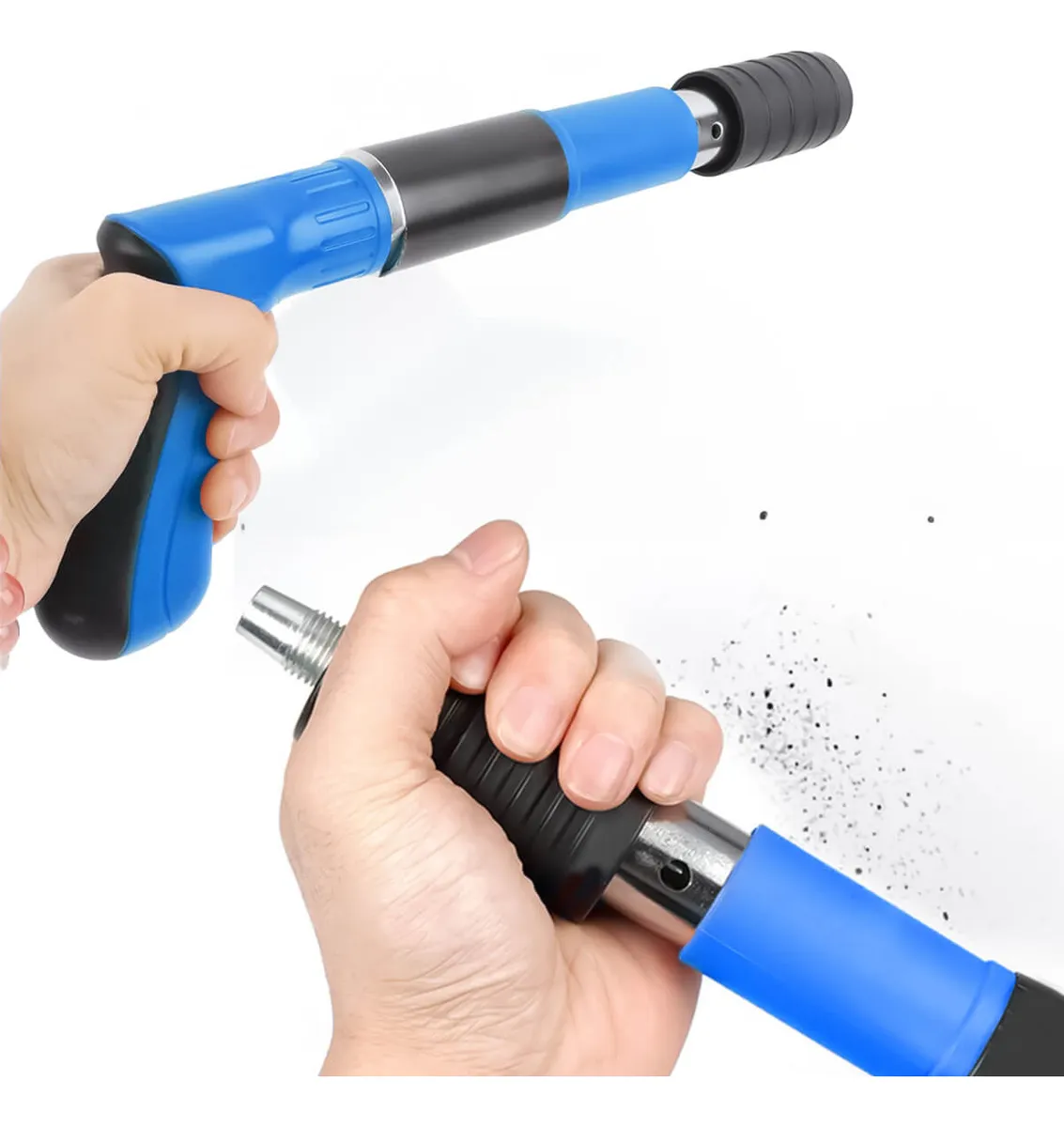 Pistola de clavos con accesorios