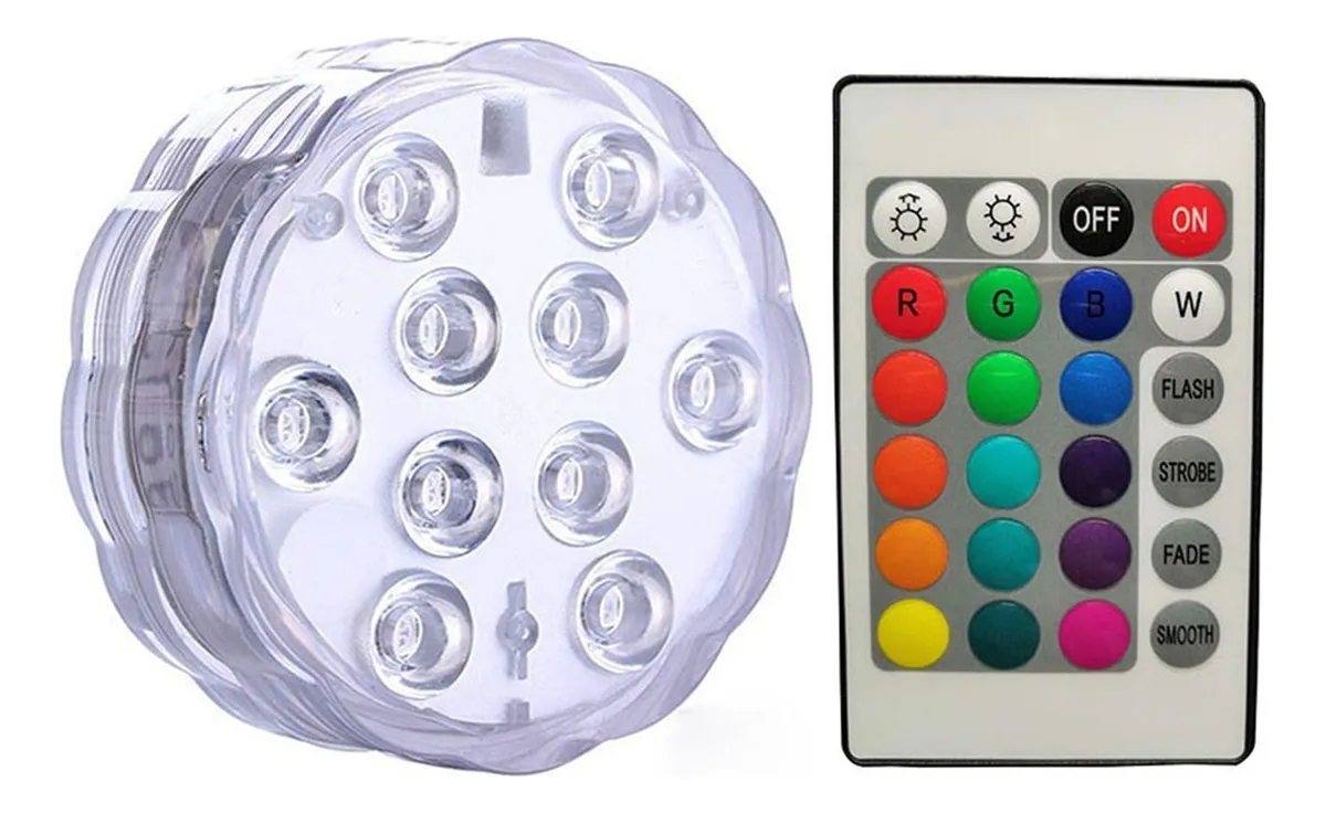 luces LED sumergibles multicolores