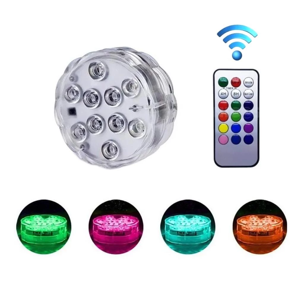 luces LED sumergibles multicolores