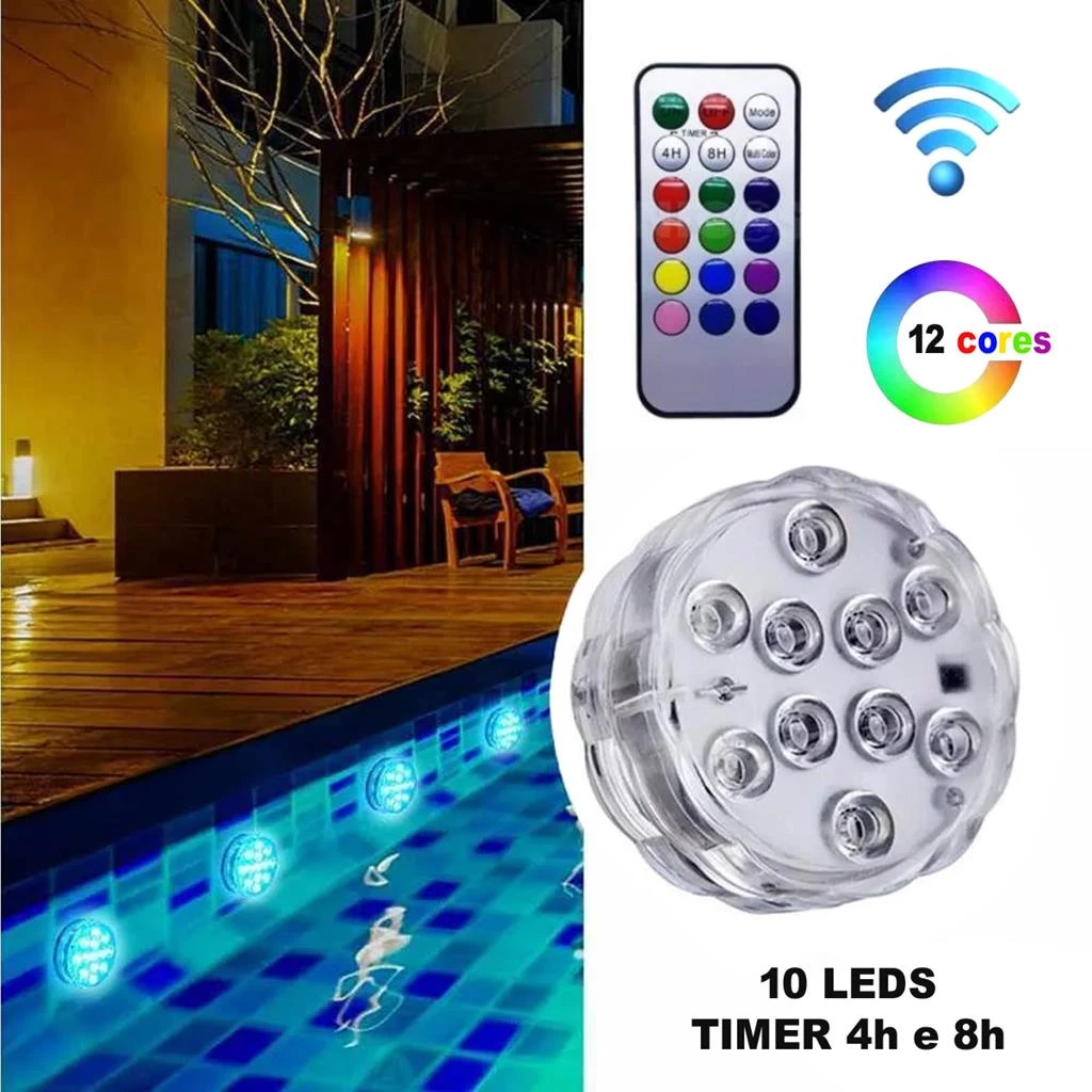 luces LED sumergibles multicolores