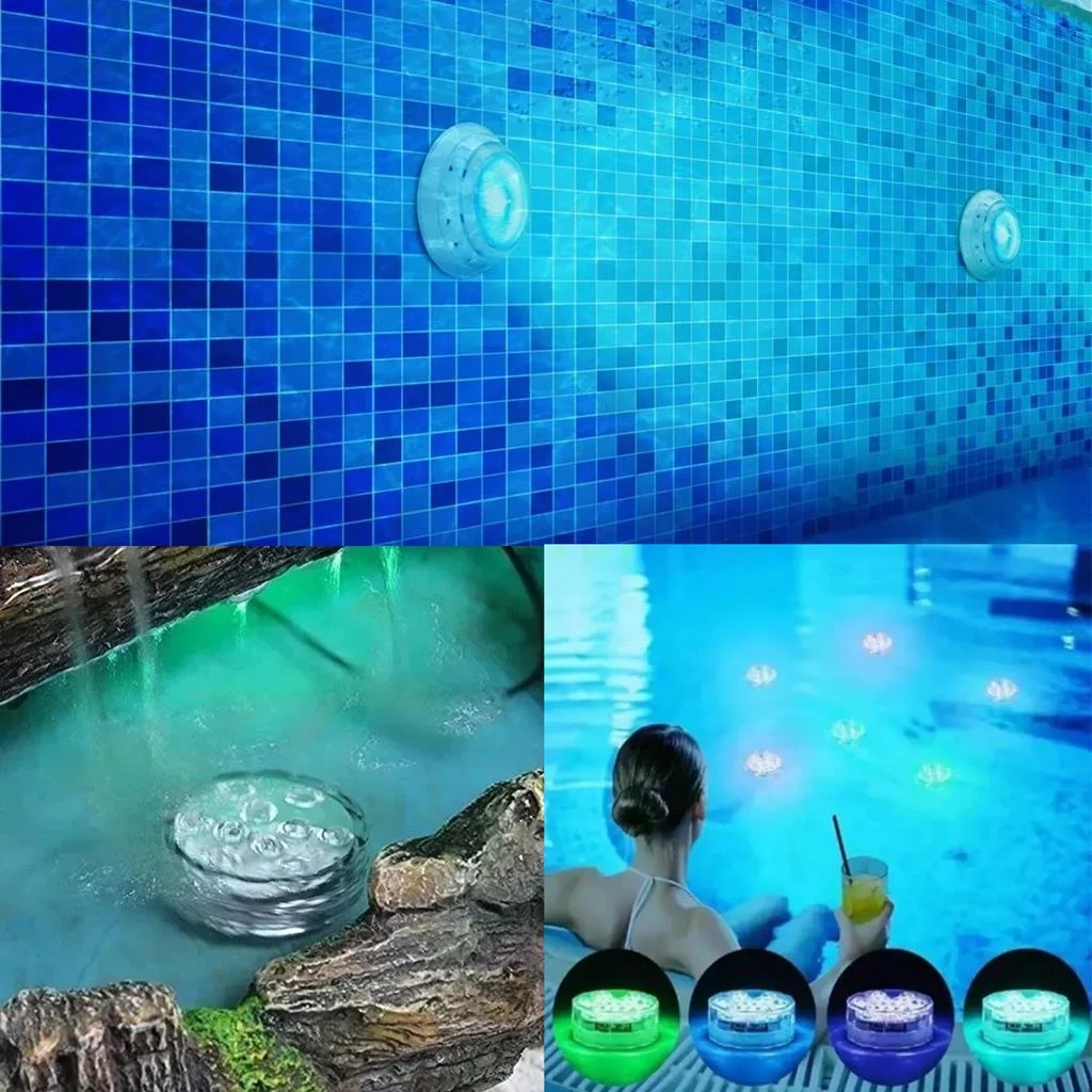luces LED sumergibles multicolores