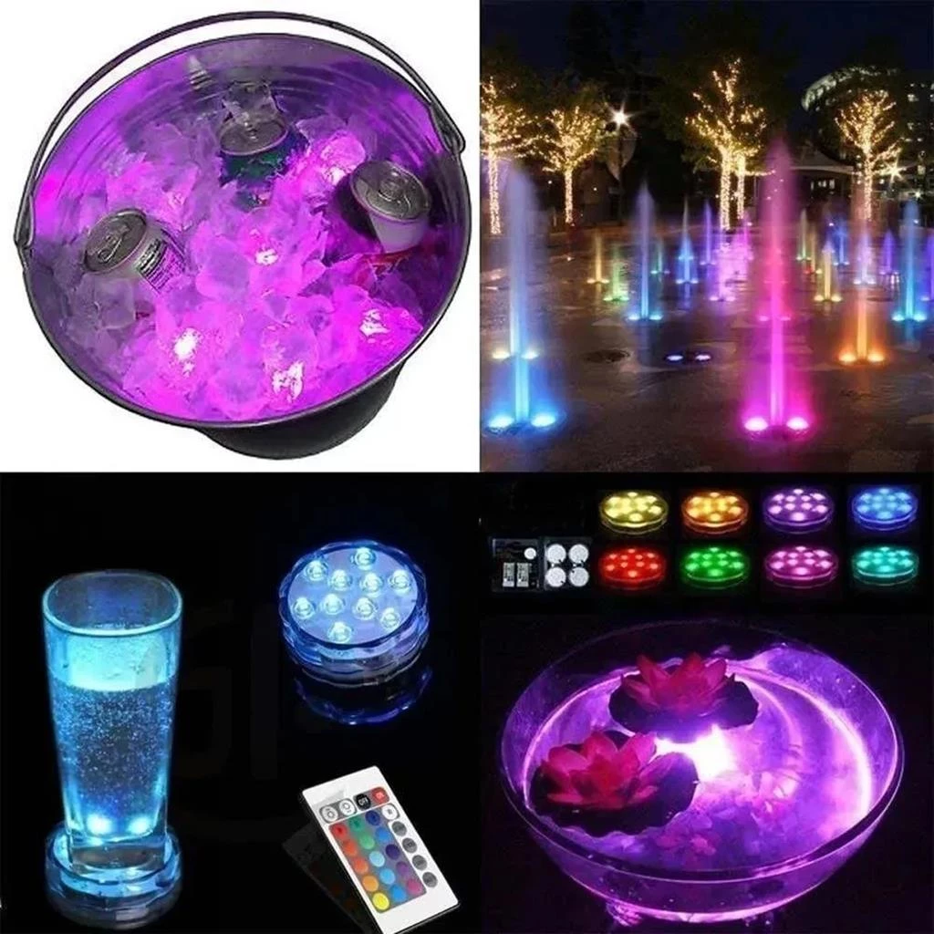 luces LED sumergibles multicolores
