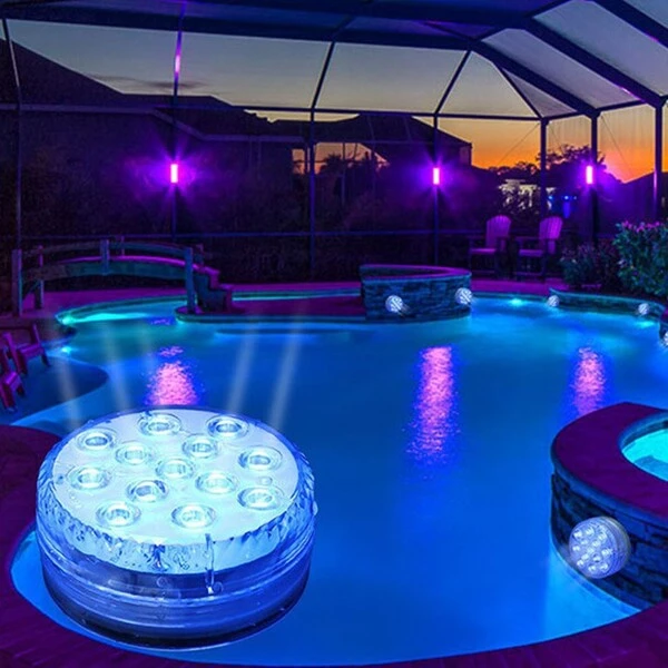 luces LED sumergibles multicolores