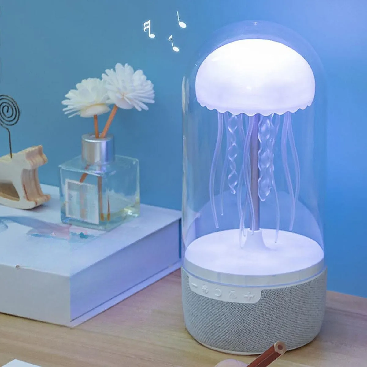 Altavoz LED de medusas que cambian de color