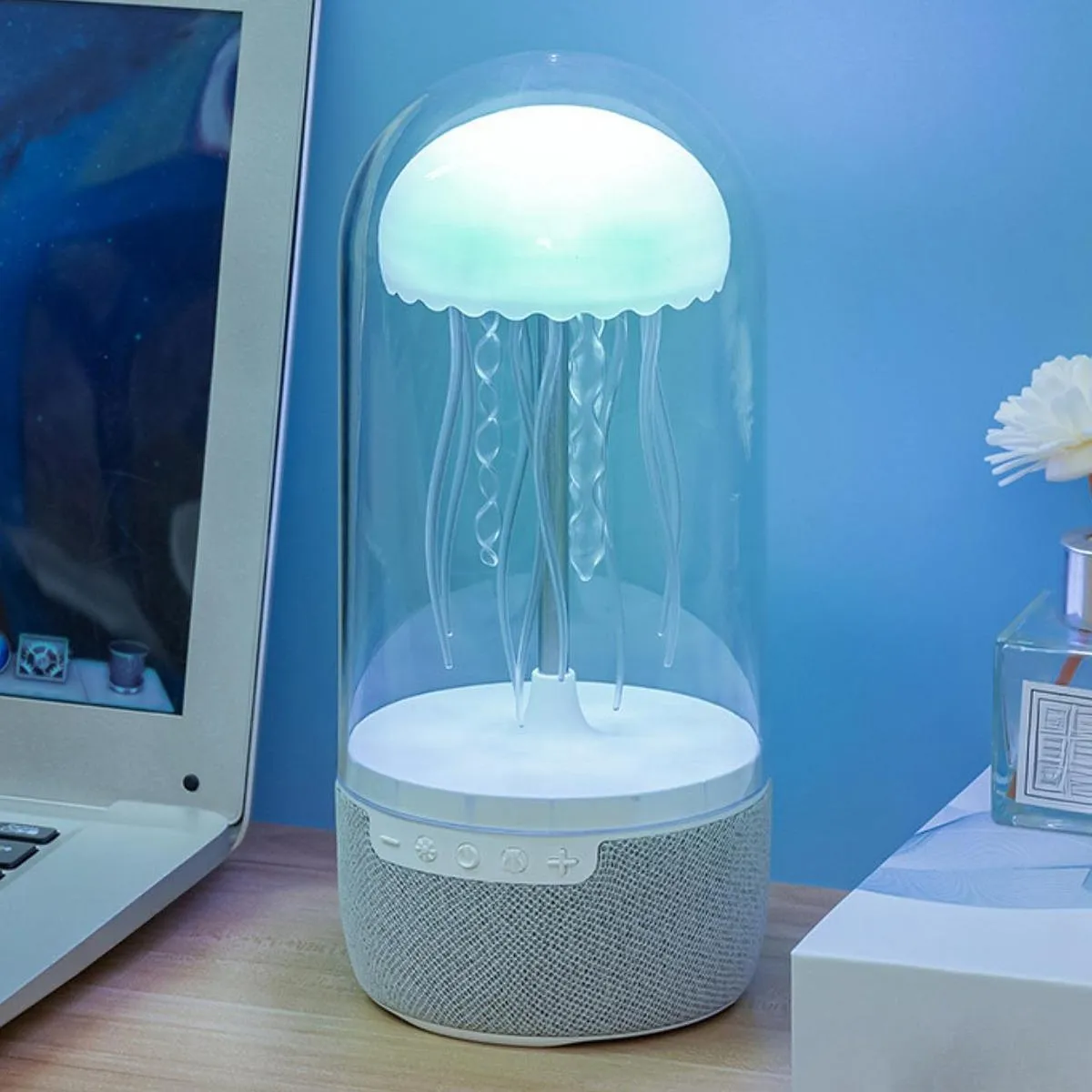 Altavoz LED de medusas que cambian de color