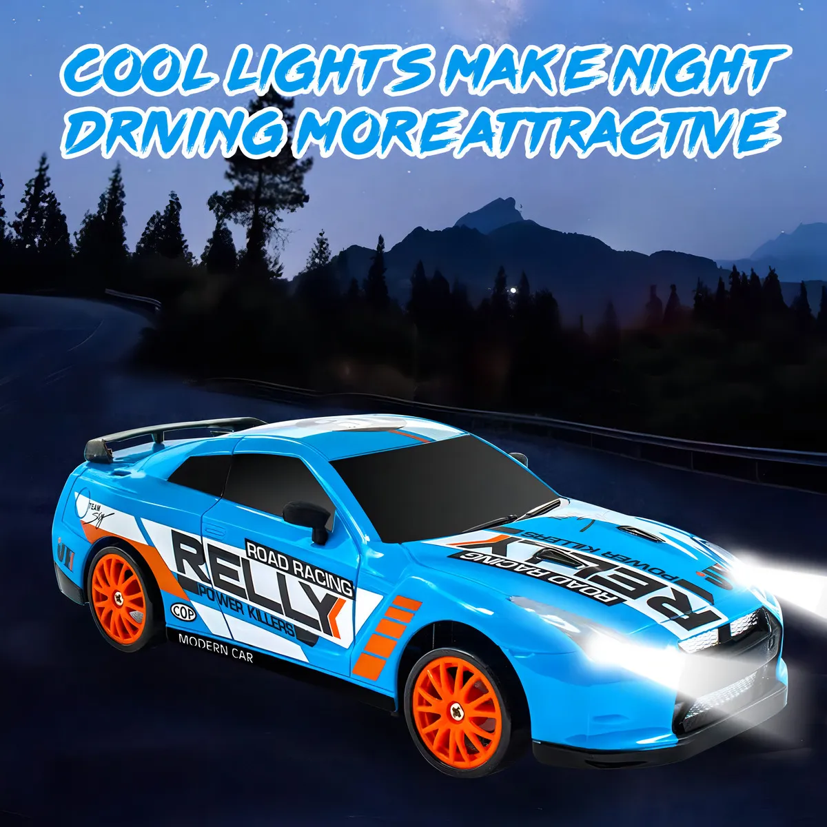 Coche teledirigido drift 1:24 GTR