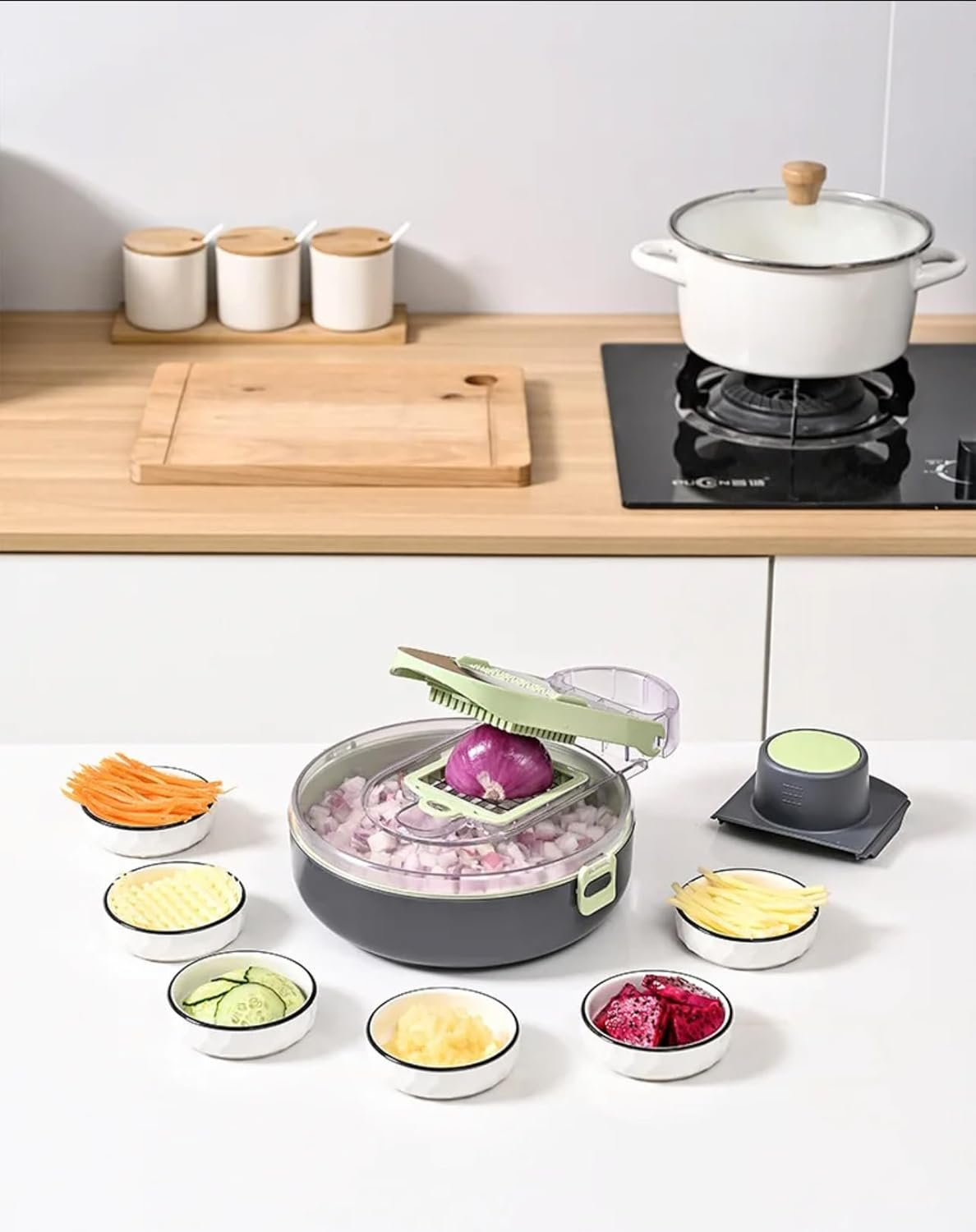 Juego de picador de verduras de mano 9 en 1