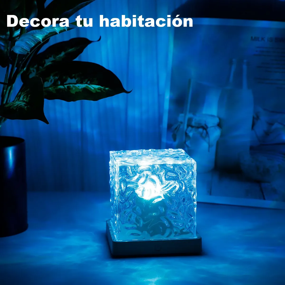 Lámpara de ondulación de agua giratoria