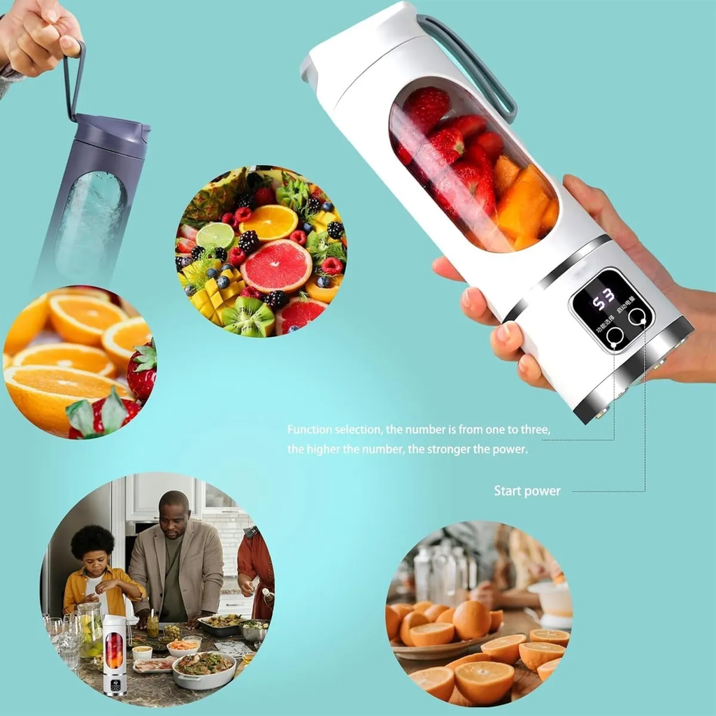 Licuadora de frutas de 450ml 8 cuchillas