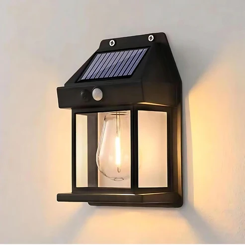 Lámpara Solar de Pared con Sensor – Resistente al Agua y con 3 Niveles de Luz